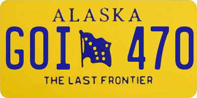 AK license plate GOI470