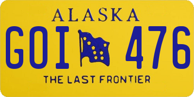 AK license plate GOI476