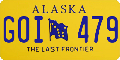 AK license plate GOI479