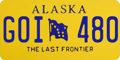 AK license plate GOI480