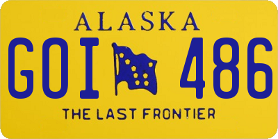 AK license plate GOI486