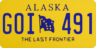 AK license plate GOI491