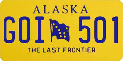 AK license plate GOI501