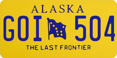 AK license plate GOI504