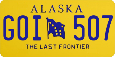 AK license plate GOI507