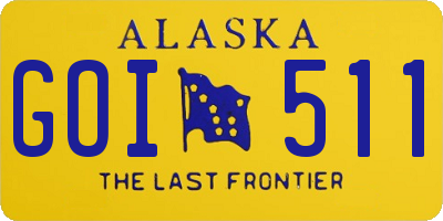 AK license plate GOI511