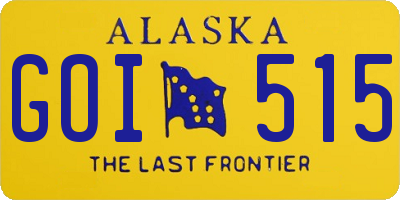 AK license plate GOI515