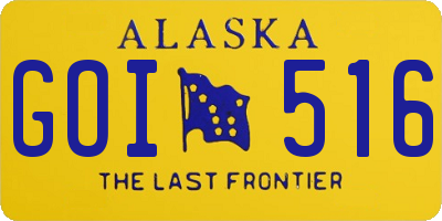 AK license plate GOI516