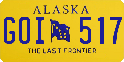 AK license plate GOI517