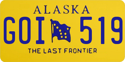 AK license plate GOI519