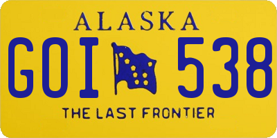AK license plate GOI538