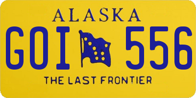 AK license plate GOI556