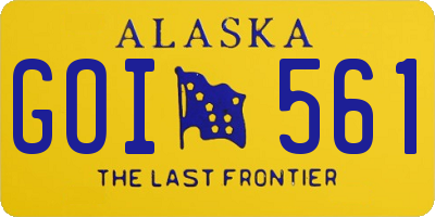 AK license plate GOI561