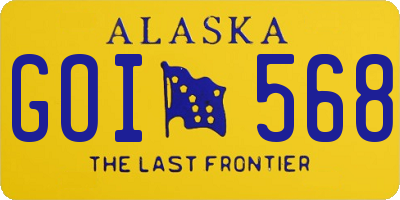 AK license plate GOI568