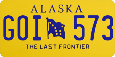 AK license plate GOI573