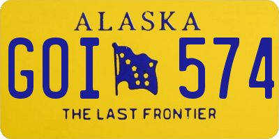 AK license plate GOI574