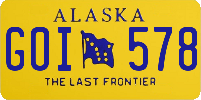 AK license plate GOI578