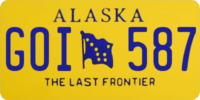 AK license plate GOI587