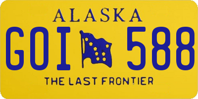 AK license plate GOI588