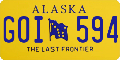 AK license plate GOI594