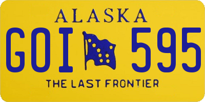 AK license plate GOI595