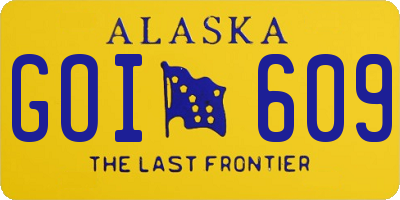 AK license plate GOI609