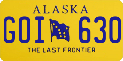 AK license plate GOI630