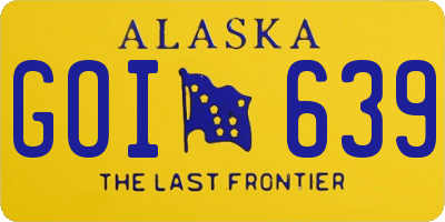AK license plate GOI639