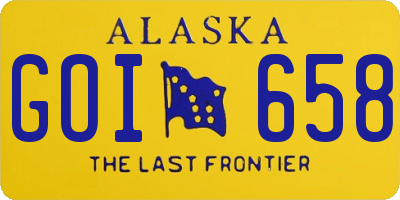 AK license plate GOI658