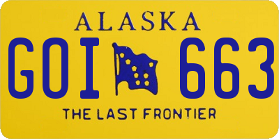 AK license plate GOI663