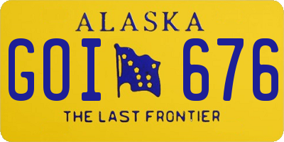 AK license plate GOI676