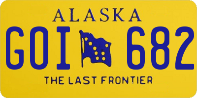AK license plate GOI682