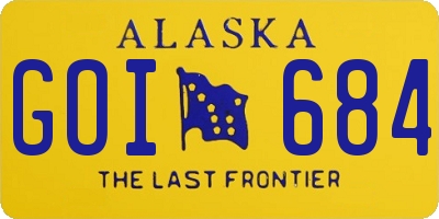 AK license plate GOI684