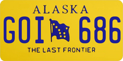 AK license plate GOI686