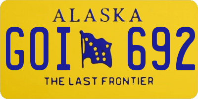 AK license plate GOI692