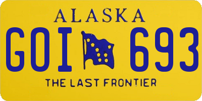 AK license plate GOI693