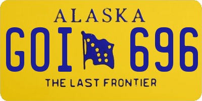 AK license plate GOI696