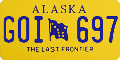 AK license plate GOI697