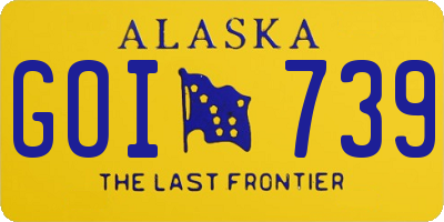 AK license plate GOI739