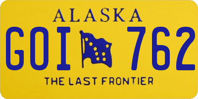 AK license plate GOI762