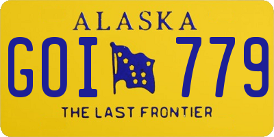 AK license plate GOI779