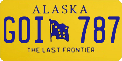 AK license plate GOI787