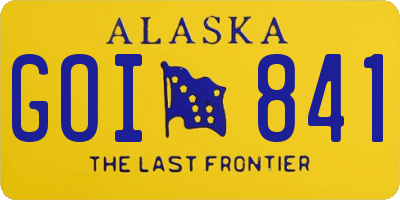 AK license plate GOI841