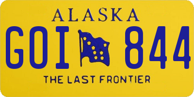 AK license plate GOI844