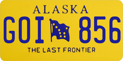 AK license plate GOI856