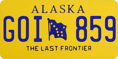 AK license plate GOI859