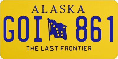 AK license plate GOI861