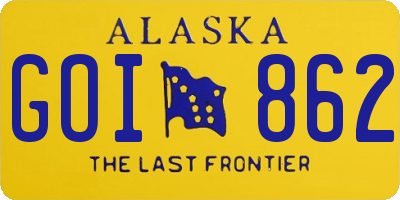 AK license plate GOI862