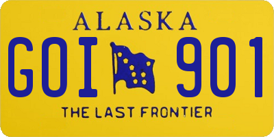 AK license plate GOI901