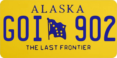 AK license plate GOI902